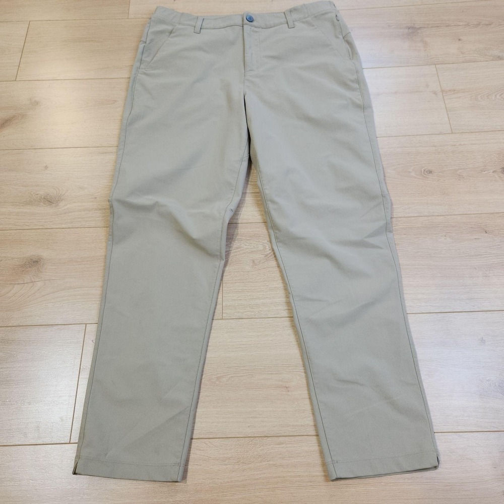 NOMATIC Outset Pants Mens 36x32 Beige Chino Microfiber Classic Fit Travel Tech